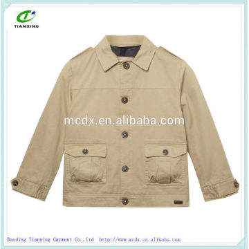 designer boy's beige button through jackets